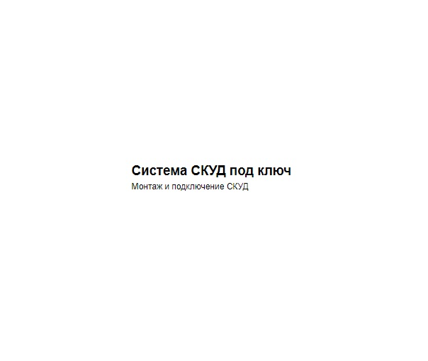 Система СКУД под ключ
